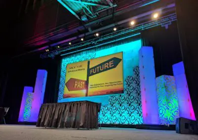 he stage setup for the SACSCOC 2018 Annual Meeting. SACSCOC stands for the Southern Association of Colleges and Schools Commission on Colleges, which is a U.S. regional accrediting body for higher education institutions.
